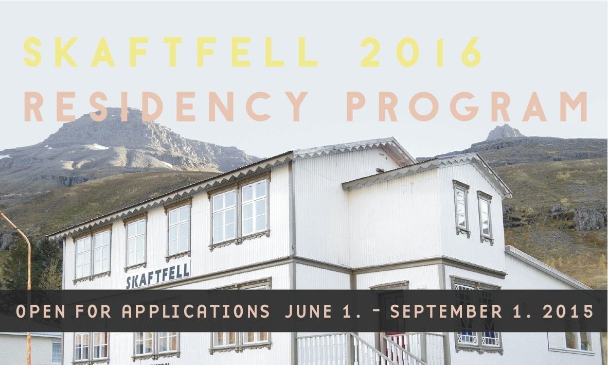 The Skaftfell Residency Program 2016 is open for applications