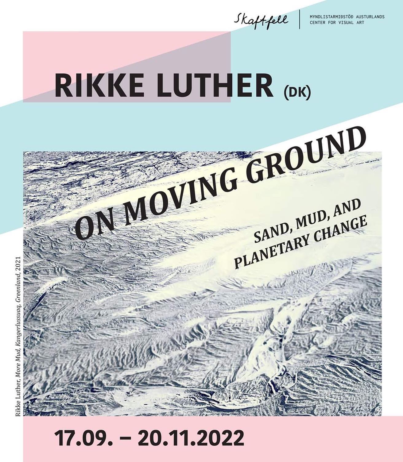 Rikke Luther - On Moving Ground
Sep 17 - Nov 20, 2022
Opening Sep 17, 16:00-18:00 in the Skaftfell gallery, and 18:00-19:30 in Herðubío (film screening)
Gallery talk with the artist: Sep 18, 14:00
Opening times: Tue-Sun 17:00-22:00, Mon closed
Einkasýning Rikke Luther (DK) í Skaftfelli sýnir yfirstandandi rannsóknir listamannsins á pólitískum, samfélagslegum og umhverfislegum tengslum milli jarðefnavinnslu, nútímans, jarðvegseyðingar og hnattrænna breytinga. Verk hennar kanna áhrif sandnáms, kolefnisfrekrar framleiðslu steinsteypu og áhrif hækkandi hitastigs, á stöðugleika jarðarinnar sem við búum á. On Moving Ground býður upp á innsýn í fjölbreyttar rannsóknaraðferðir og listræna framleiðslu listamannsins, allt frá kvikmyndum til stórra teikninga til safnefnis, vísindagagna, texta og ljósmyndunar.
Sýningaropnuninni fylgir kvikmyndasýning í @herdubio á nýjustu mynd Luthers, ‘Concrete: The Great Transformation (2019-)’ sem er enn í vinnslu og verður frumsýnd síðar árið 2022.
----------------
Rikke Luther’s solo exhibition at Skaftfell presents the artist’s ongoing research into political, societal and environmental connections between mineral extraction, modernity, soil erosion and planetary change. Her work explores the impacts of sand mining, the carbon-intense production of concrete, and the effects of rising temperatures on the stability of the ground we live on. On Moving Ground offers an insight into the artist's wide-angled research methodology and artistic output, from film to large-scale drawings to archival material, scientific data, text and photography.
The exhibition opening is accompanied by an exclusive cinema screening at @herdubio of Luther's latest essay film, ‘Concrete: The Great Transformation (2019-)’, which is still in process and will be premiered later in 2022.
Rikke Luther’s research at Skaftfell is supported by The Nordic Alliance of Artists’ Residencies on Climate Action (NAARCA).
Mynd/image: Rikke Luther, More Mud, Kangerlussuaq, Greenland, 2021
#skaftfell #skaftfellartcenter #austurland #samtímalist #naarca #contemporaryart