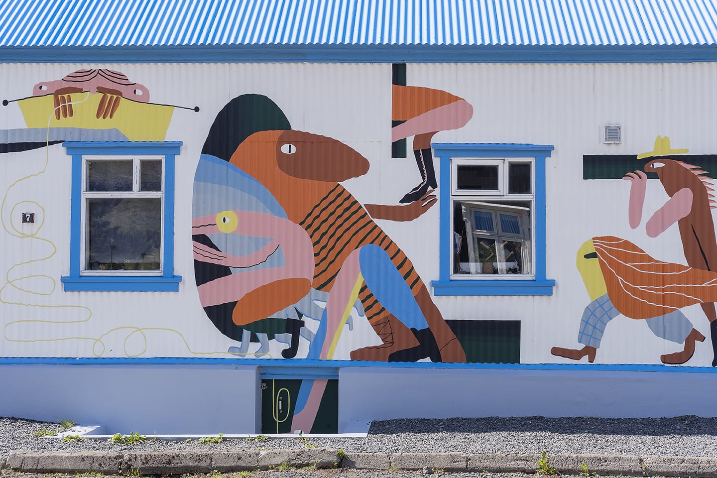 New mural in Seyðisfjörður by Anna Vaivare